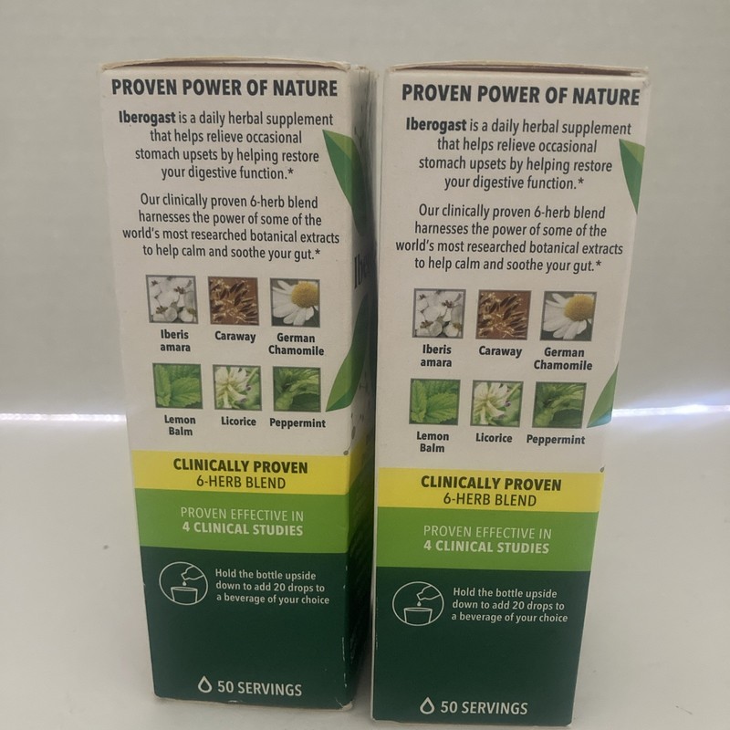 Iberogast Dual Action Digestive Relief Liquid Drops 1.69oz 50ml x2 Exp 08/26 gallery