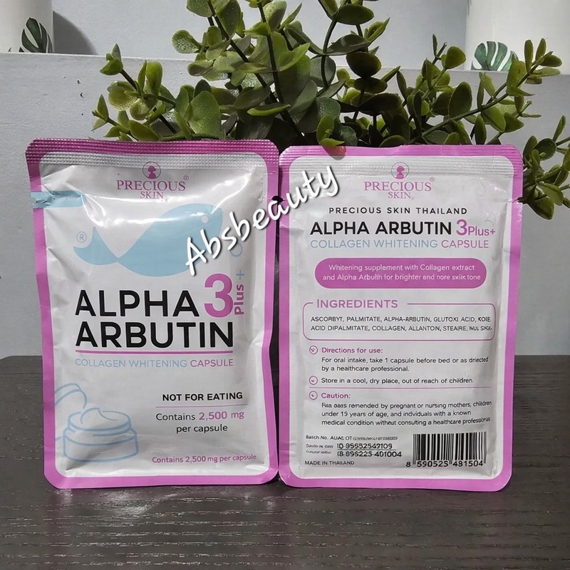 1xPRECIOUS SKIN Alpha Arbutin 3plus Collagen Whitening Capsules For | 2500mg