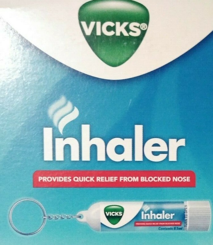 Vicks Inhaler Nasal Congestion Allergy Blocked Nose Key Chain 2 Pc gallery