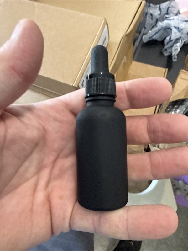Matte Black Boston Round Glass bottle – 60 ml/2OZ Dropper Top, Glass Pipette 18