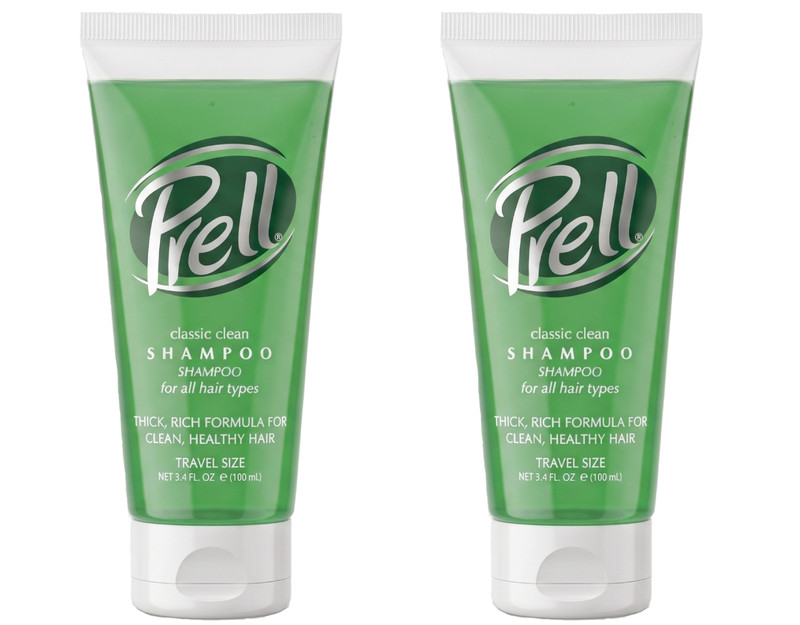 Prell Classic Clean Shampoo – Travel Size 3.4 fl oz (100 ml) 2 Pack