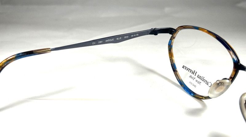 Carolina Herrera CH 2001 0003 Eyeglasses Frame Antique Blue Size: 58-14-135 gallery