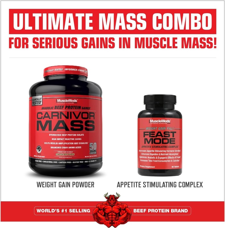 CARNIVOR Mass Gainer 6 lb – 50g Protein, 125g Carbs, Chocolate Peanut Butter gallery