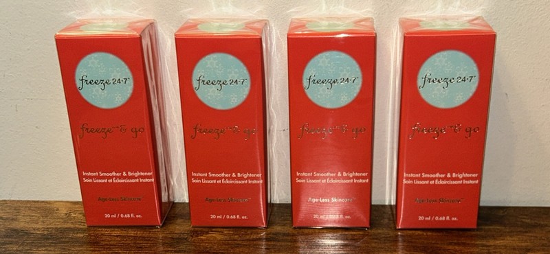 (4 Packs) Freeze 24-7 Freeze and Go Instant Brightener and Smoother, 0.68 fl. oz
