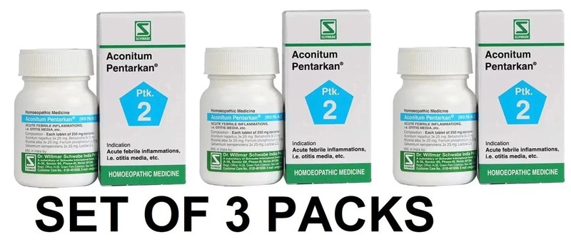 Aconitum pentarkan Homeopathic Tablets Common Cold Support – Pack of 3× 20g