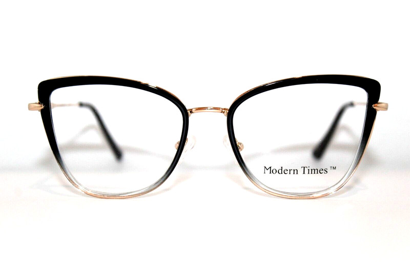 NEW MODERN TIMES ANYWAY BLACK GOLD AUTHENTIC EYEGLASSES FRAMES 52-17-140MM gallery