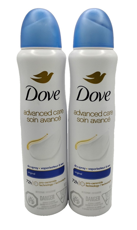 2X! Dove Spray Original Anti-Perspirant Spray Deodorant 107g