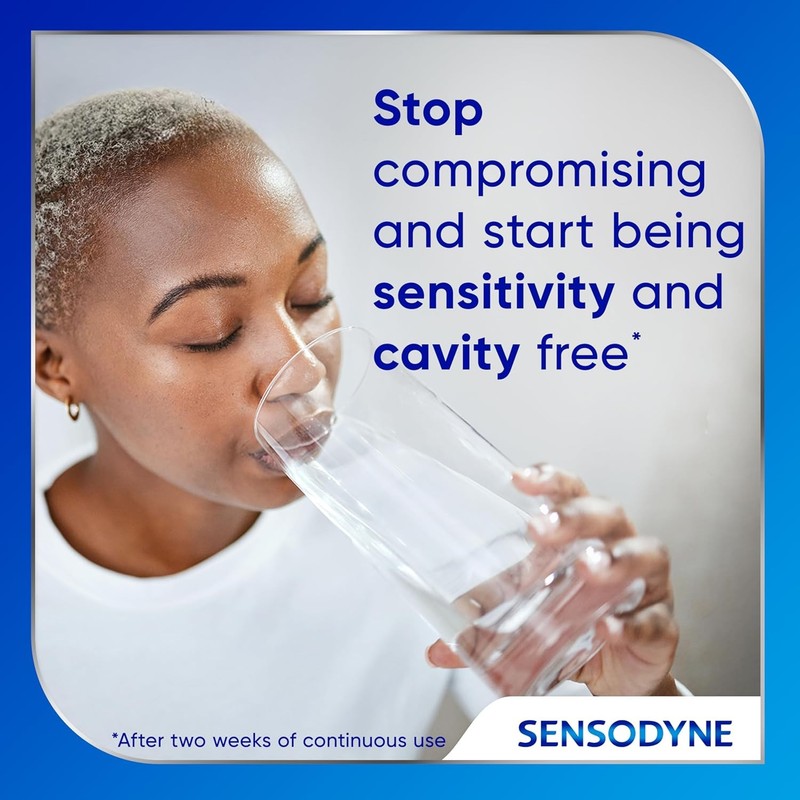 Sensodyne Cavity + Sensitivity Toothpaste, Fluoride Toothpaste for Sensitive Tee gallery