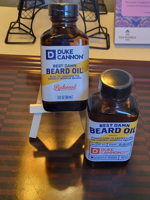 Lot of 2 Duke Cannon Best Damn Beard Oil Redwood Scent 3oz Beard Grooming
