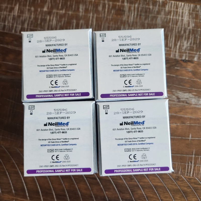 LOT OF 4 NeilMed Sinus Rinse Bottle 8 OZ + Saline Packet Sinus Relief EXP2029 gallery