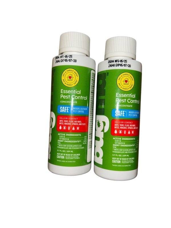 BugMD Pest Control Essential Oil Concentrate 3.7 oz 2-Pack Bug MD New EXP. 2028