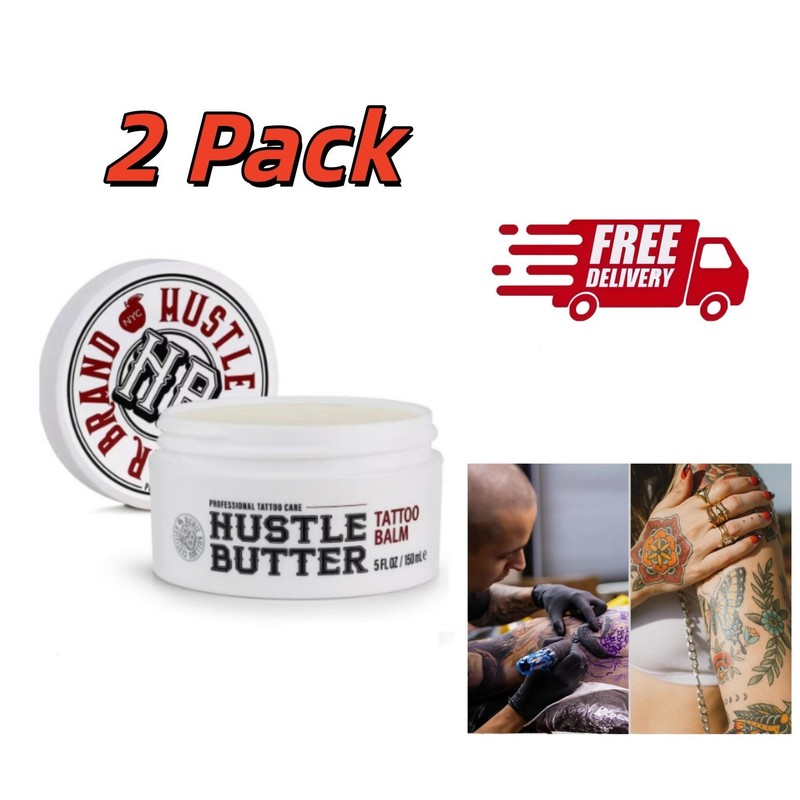 2 pack- Jumbo Hustle Butter Tattoo Balm – Best Aftercare for Tattoos & 2/2027