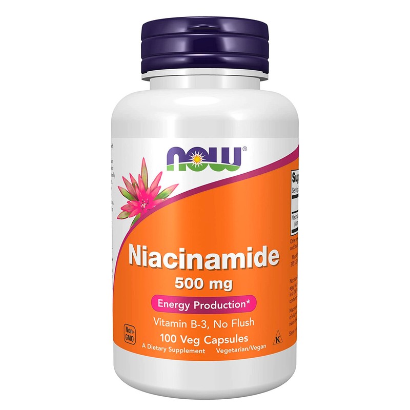 NOW FOODS Niacinamide B-3 500 mg 100 Veg Capsules