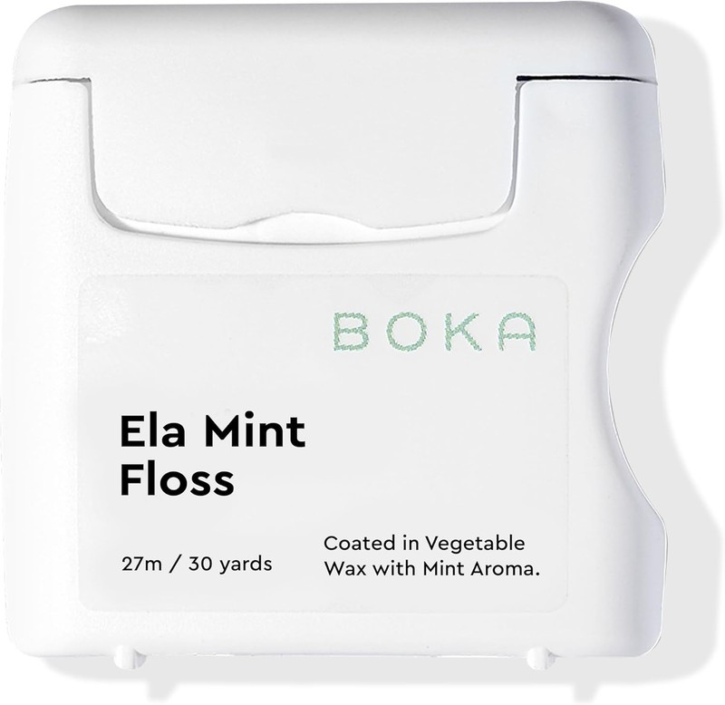 Boka Ela Mint Expandable Dental Floss Teflon Free Waxed 30yd Plant Based