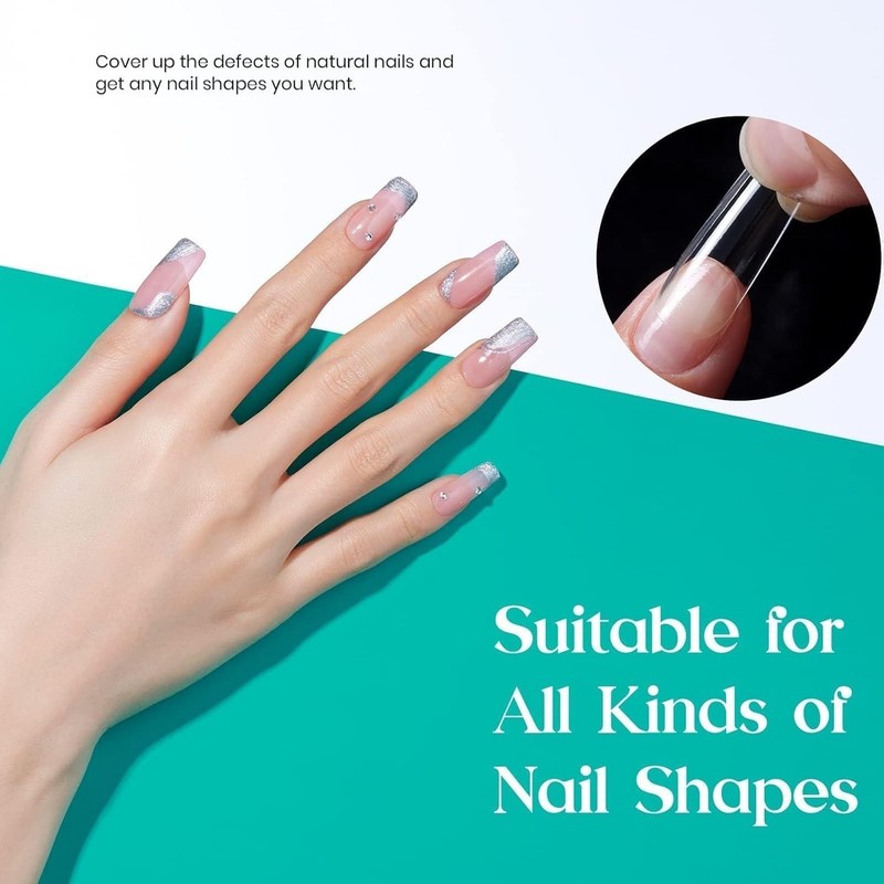 Luxury Beetles Medium Square Nail Kit: 500pcs Break-Resistant False Nails gallery