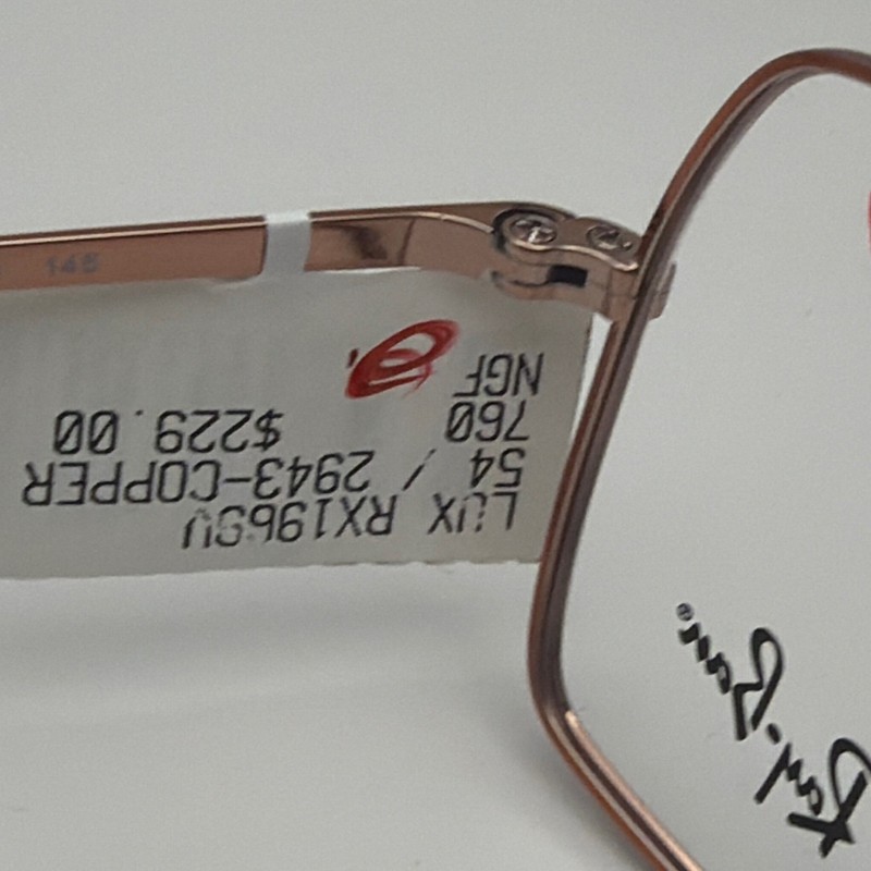 Ray-Ban RX1965V Rose Gold Metal Full Rim Rectangular Eye Frames 54/19 145 -4982 gallery