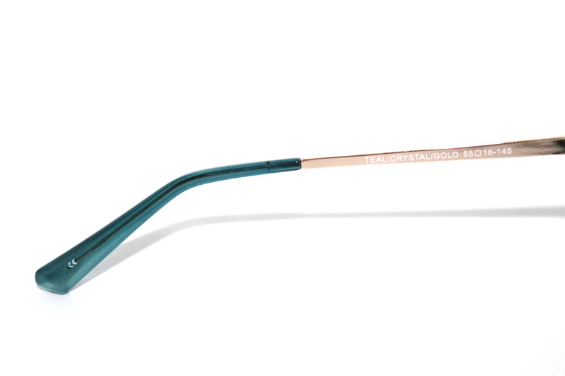 NEW MODERN TIMES CRITERIA TEAL GOLD AUTHENTIC EYEGLASSES FRAMES 55-16-145MM gallery