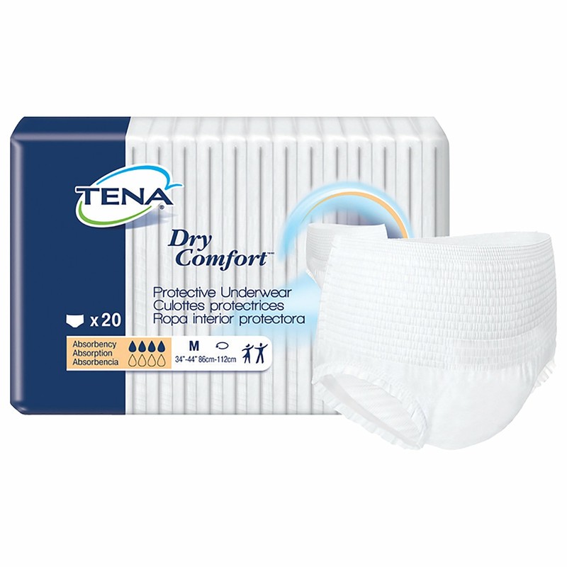 Dry Comfort Adult Absorbent Underwear Pull On Medium 32” – 44” – 20/Pack