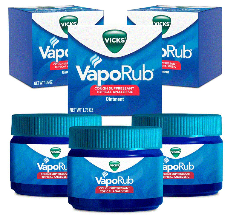 pack of 3 Vicks VapoRub Cough Suppressant Topical Chest Rub, Vapors 1.76oz each