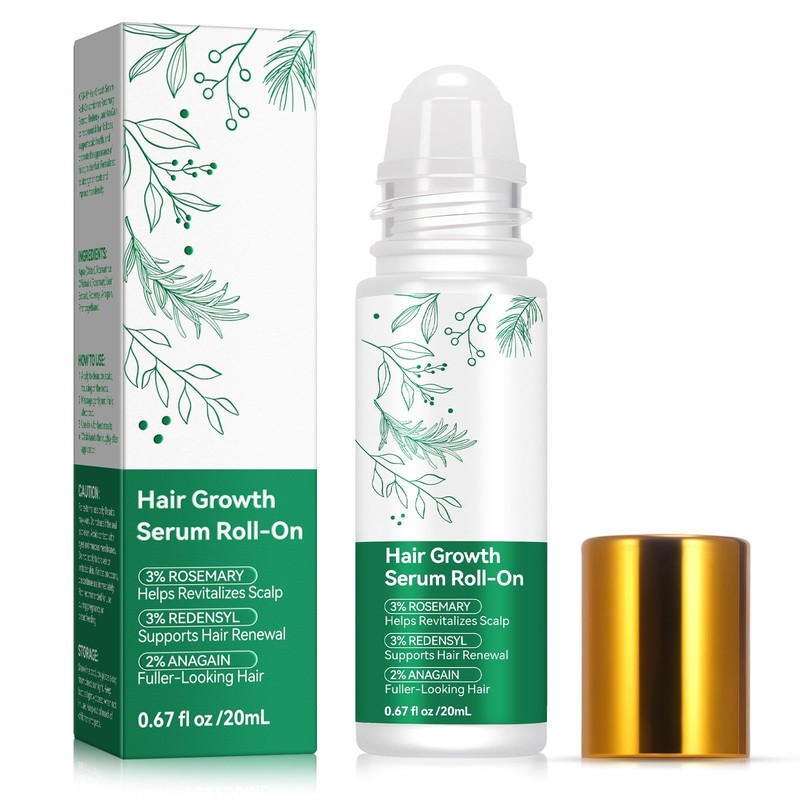 ‌Hair Growth Serum Roll-On with 3% Rosemary & Redensyl, 2% AnaGain, Professio…