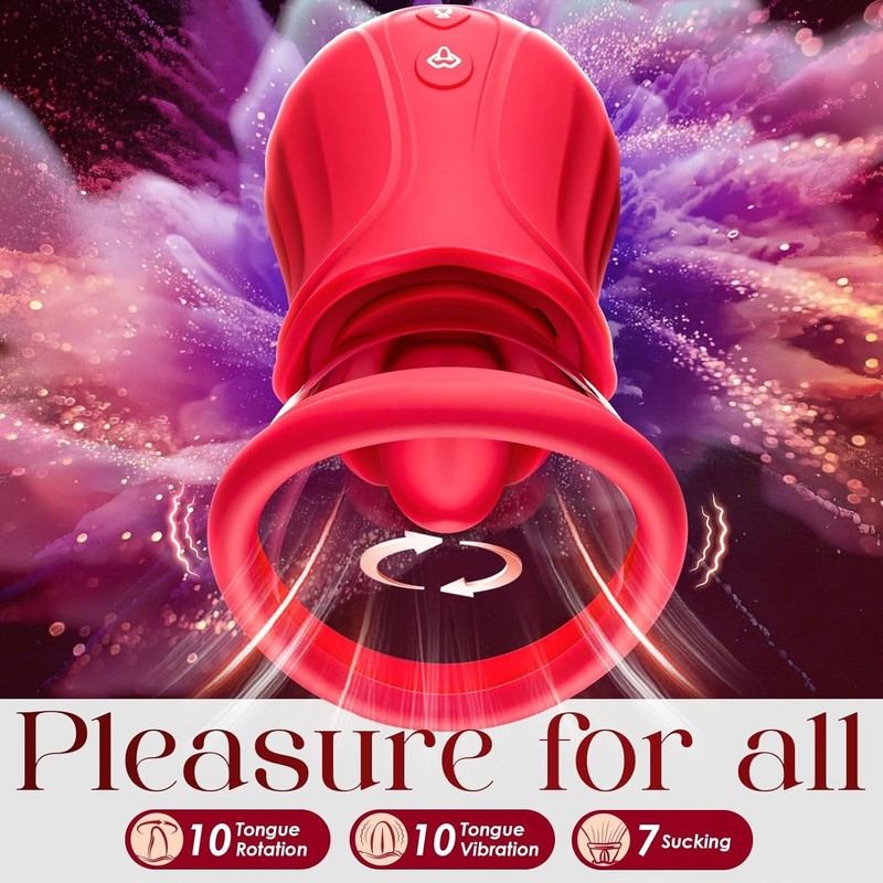 3 in 1 Sucking Mouth Vibrator 10 Tongue Licking 3 Sucking Nipple Anal Clitoris gallery
