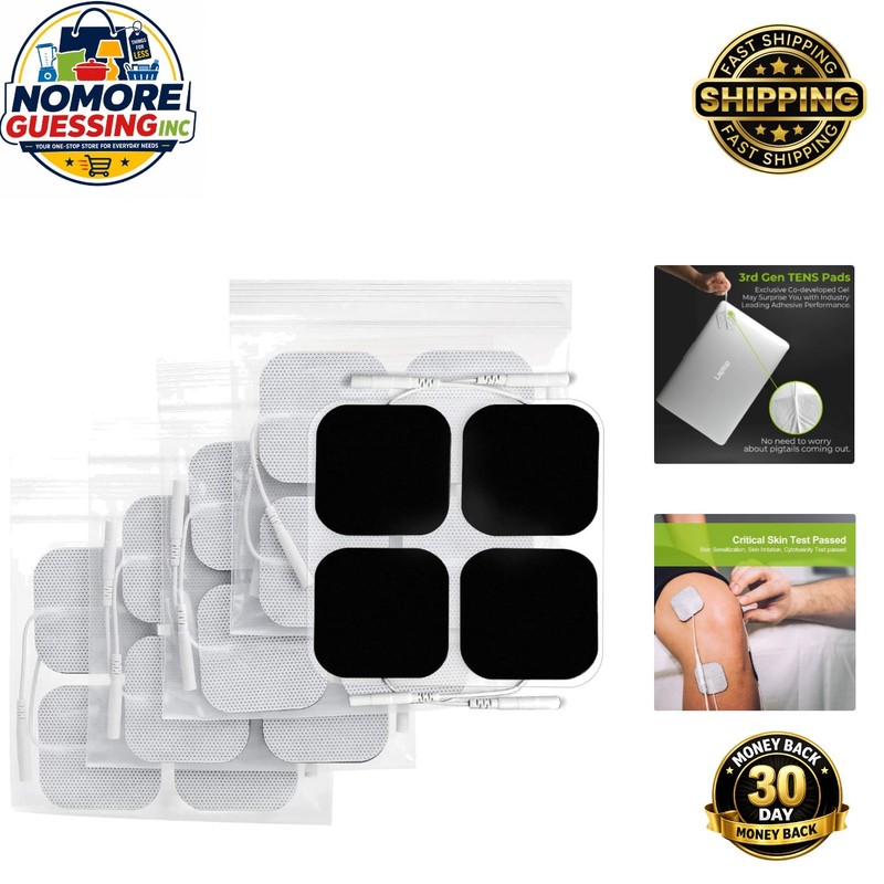 20 TENS Unit Pads – Soft Self-Stick Electrode Patches for Pain Relief