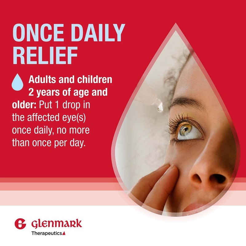 Glenmark Therapeutics Olopatadine Eye Drops for Allergies, Single Pack, Clear gallery