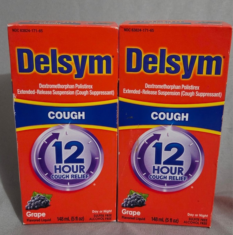 Delsym Adult 12 hour Cough Relief Medicine Orange Flavor 5 Fl Oz – PACK OF 2