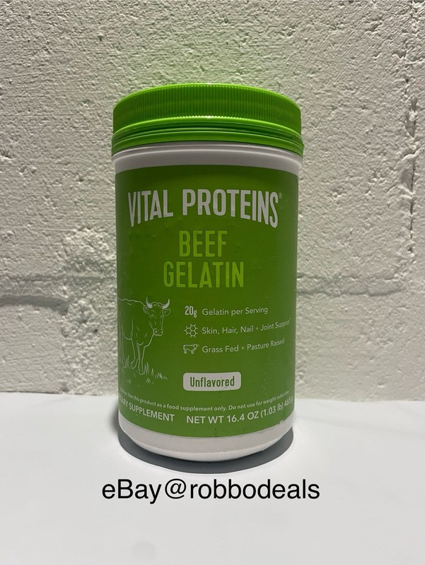 Vital Proteins Unflavored Beef Gelatin 16.4 oz Exp 2029