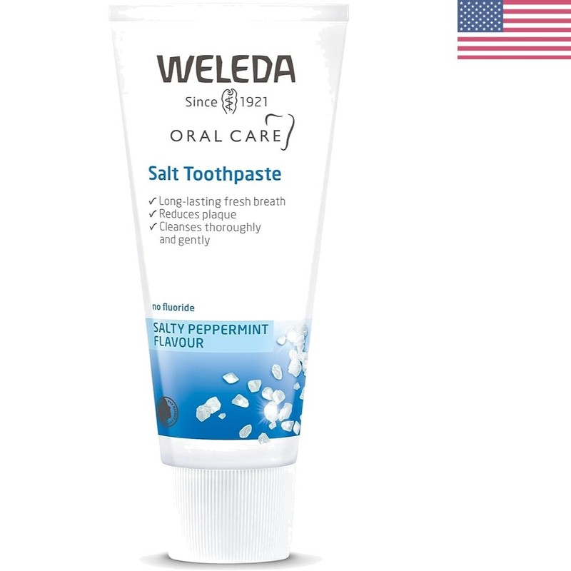 Gentle Natural Salt Toothpaste with Essential Peppermint Oil – 2 Pack (2.5 oz)