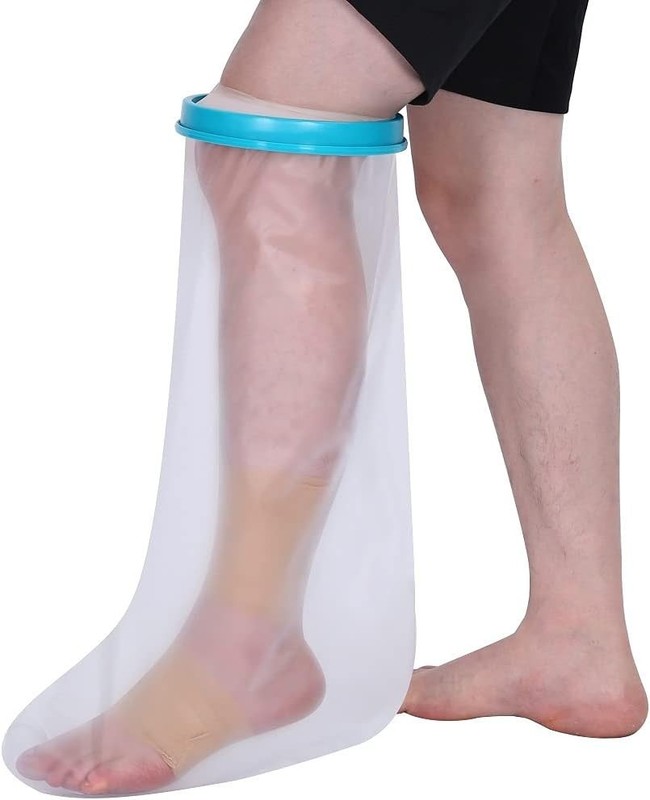 Asunby Adult Half Leg Cover Protector for Shower-Reusable, Waterproof Cast Cover