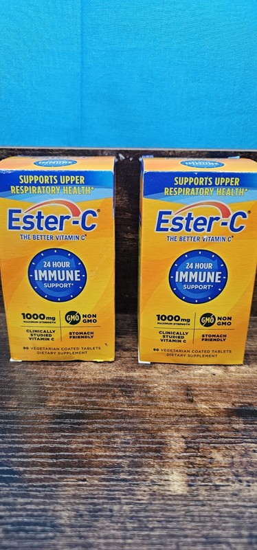2 24 Hour Immune Support, 1,000 mg, 90 Vegetarian Coated 90 Tablets Exp 10/2027