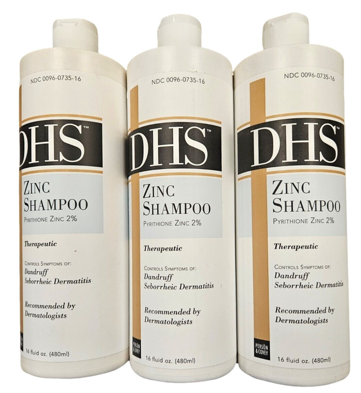 DHS ZINC Shampoo for Dandruff Control 16oz ( 3 pack ) ^