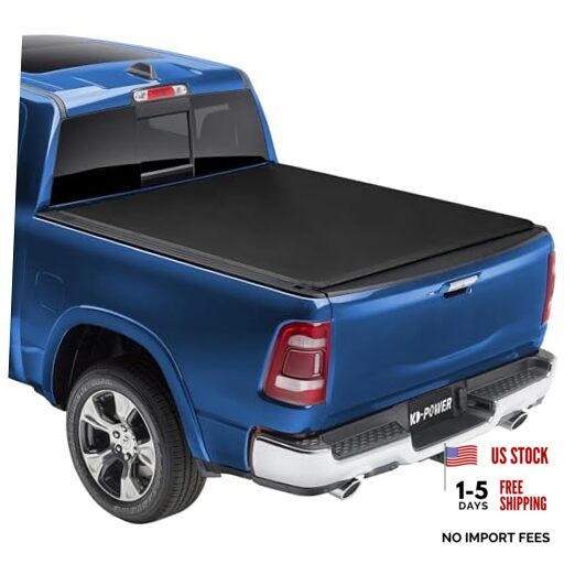 KD-Power Ram 1500 Bed Cover 6.4FT Soft Tri-fold Tonneau Cover for Ram1500 6.4FT
