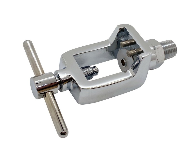 Medical Oxygen Cylinder CGA 870 Polished Chrome Pin Index Yoke 1/4″ Male NPT