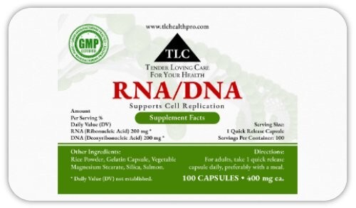 TLC HEALTH RNA/DNA - 100 Caps 400 mg - Supports Cell Regeneration and Anti Aging gallery