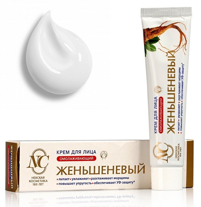 Ginseng Face Cream, Anti-aging Moisturizer Neva Cosmetics 40 ml Крем Женьшеневый