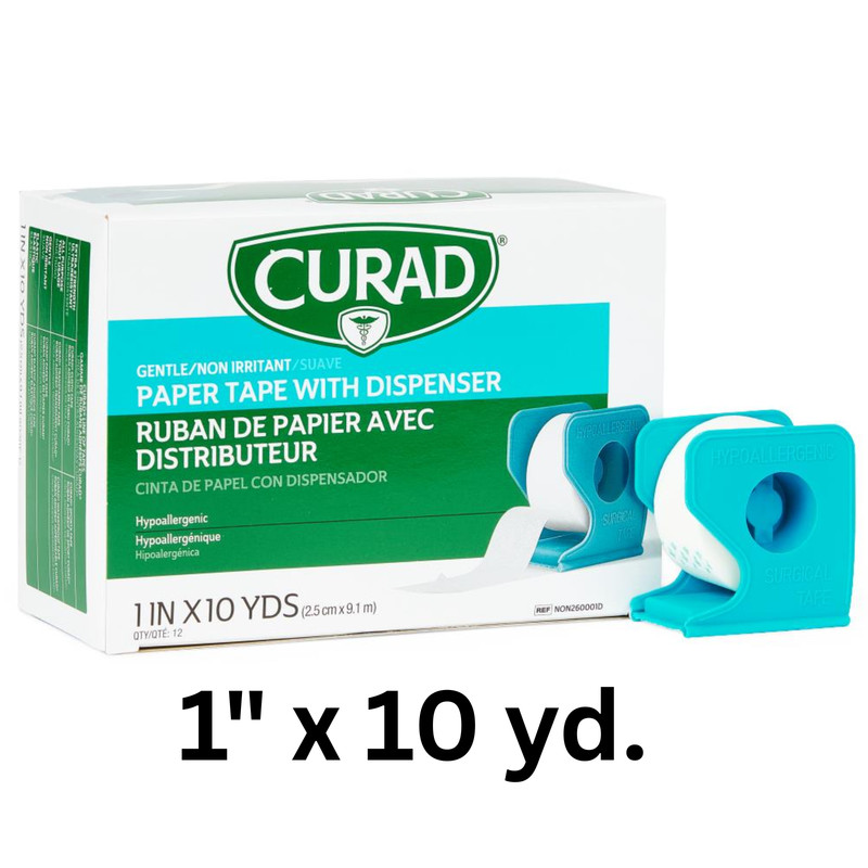 CURAD Paper Medical Adhesive Tape, 1 Inch x 10 Yards 24 Count