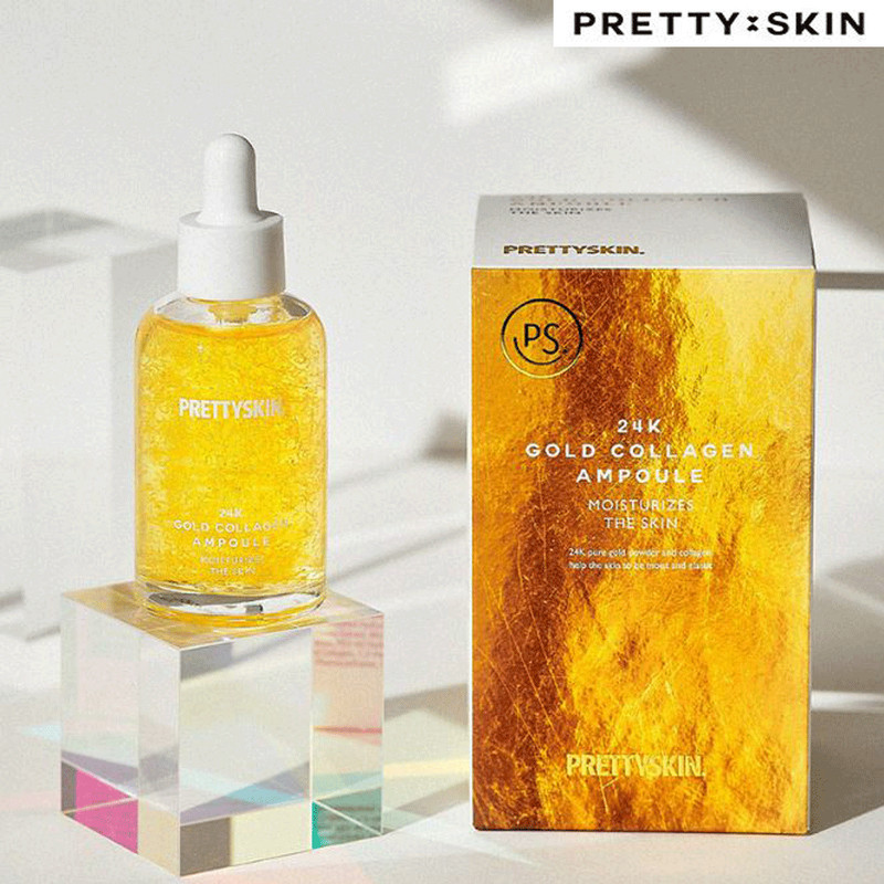 Pretty Skin 24K Gold Collagen Ampoule 50ml(1.69oz)-Skin Radiance & Elasticity