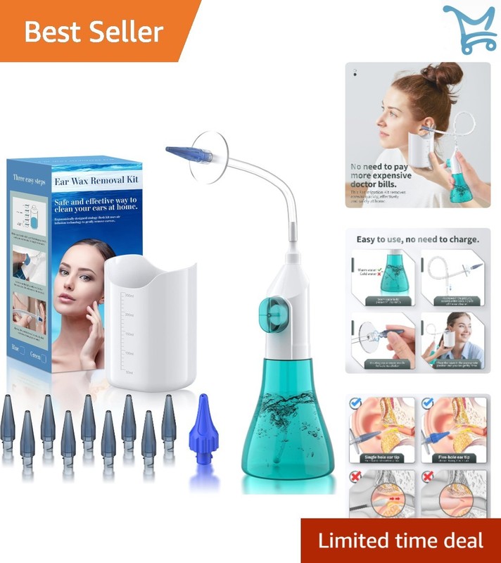 Ear Wax Removal Kit Safe Effective Ear Cleaner Irrigation System for All Ages