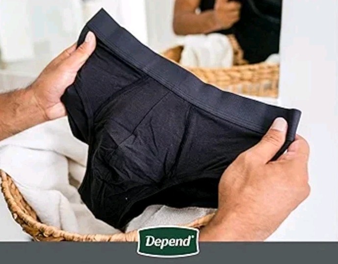Depend Washable Light Absorbency Adult Incontinence Briefs for Men (Black, Sz M) gallery