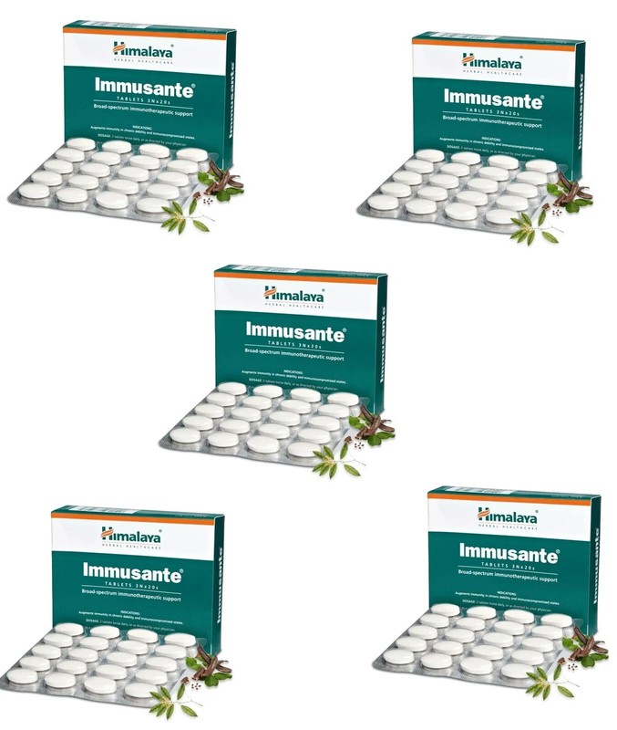 Himalaya Immusante 60 Tabs Each Pack of 5 | Immunity Support | Exp 03/2026