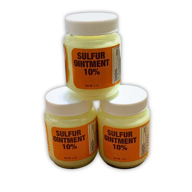 (Pack of 3) Skin Care Sulfur Ointment 10% – 2 oz