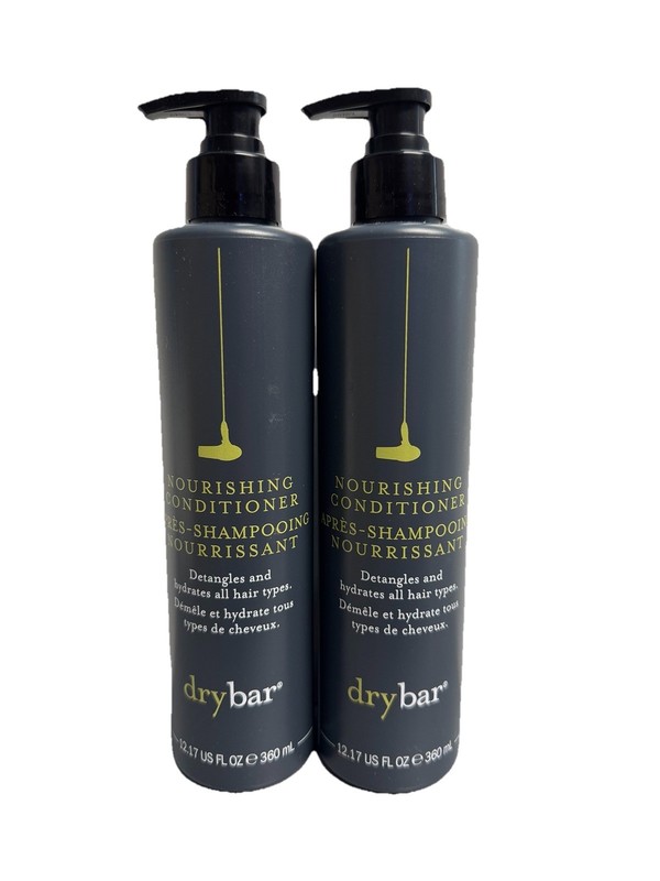 2 PACK Drybar Nourishing Conditioner 12.17oz Dovelok Pump Bottles ALOFT Jasmine