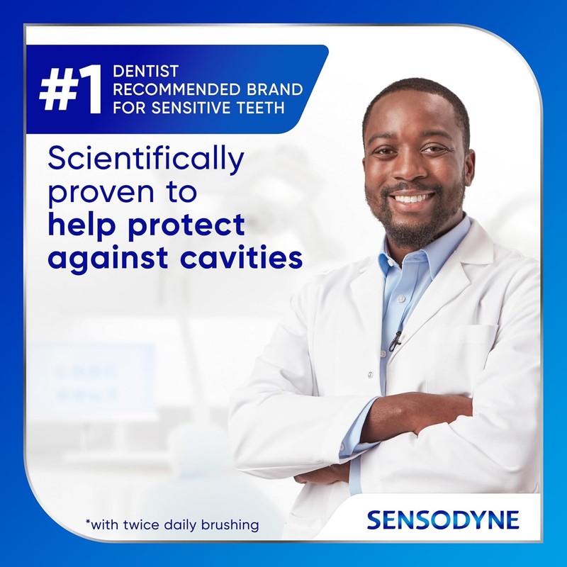 Sensodyne Cavity + Sensitivity Toothpaste, Fluoride Toothpaste for Sensitive Tee gallery