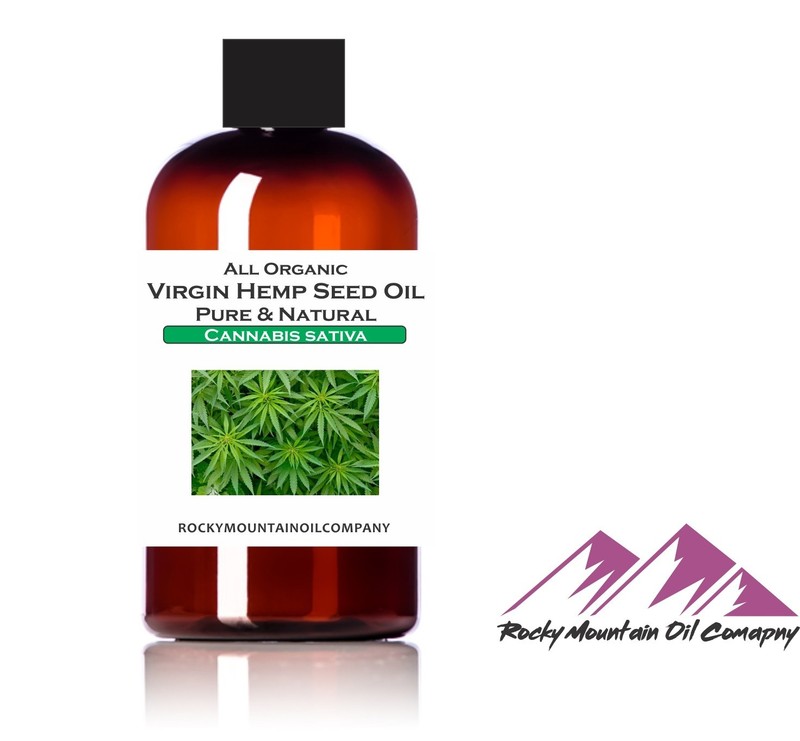 PURE VIRGIN ORGANIC HEMP SEED OIL PURE NATURAL 4 8 16 oz GLASS BOTTLE OPTION