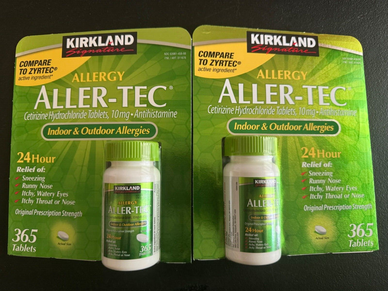 ✳️🔥Kirkland Signature Aller-Tec, Zyrtec 365 Tablets EXP 07/2025 ✳️🔥