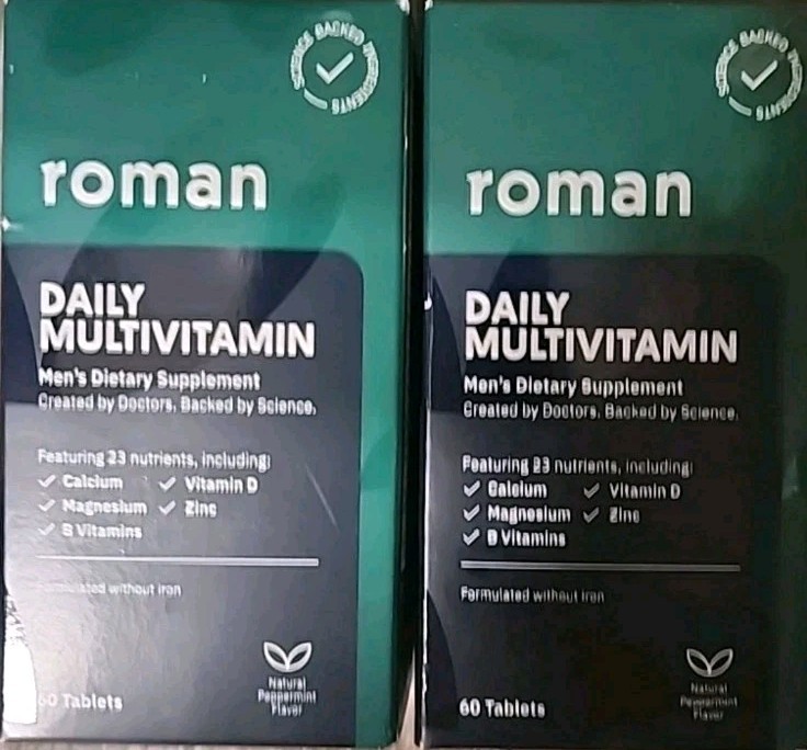 2PK Roman Daily Multivitamin 120 Tablets Mens Dietary Supplement Exp Date 09/26
