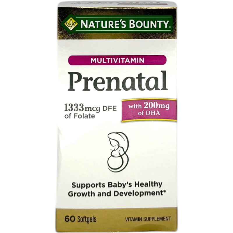 Nature’s Bounty Prenatal Multivitamin Omega-3 DHA EPA 60 Softgels (EXP 01/2027)