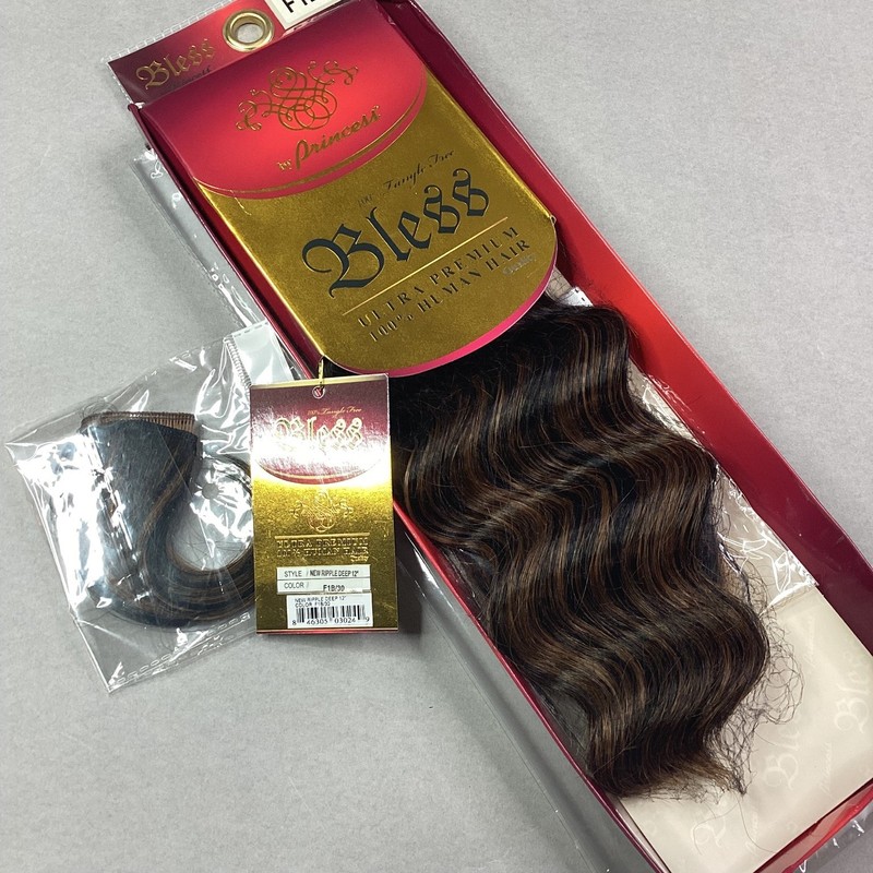 Bless by Princess 100% Human Hair Extensions F1B/30 12" New Ripple Deep gallery